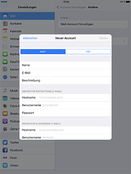 Apple iPad Pro 9.7 inch - E-Mail - Konto einrichten - 0 / 0