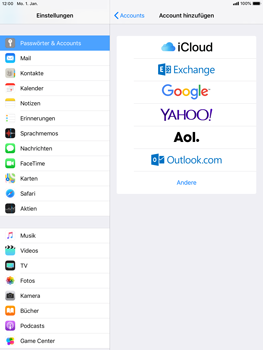 Apple iPad Mini 4 - E-Mail - Konto einrichten (outlook) - 5 / 12