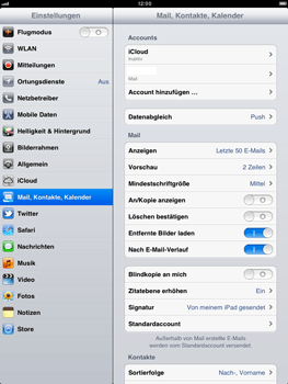 Apple iPad 2 - E-Mail - Konto einrichten - 1 / 1