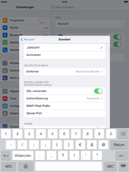 Apple iPad Air - E-Mail - Konto einrichten - 24 / 28