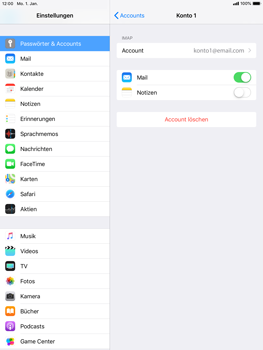 Apple iPad Air 2 - E-Mail - Konto einrichten - 27 / 30