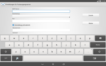 Sony Xperia Tablet Z2 LTE - E-Mail - Konto einrichten - 2 / 2
