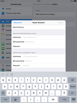 Apple iPad Mini 4 - E-Mail - Konto einrichten - 12 / 32