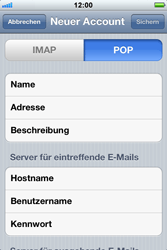 Apple iPhone 3GS - E-Mail - Konto einrichten - 0 / 0