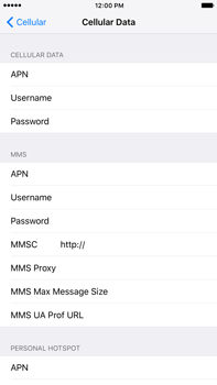 Settings Tech Specs Configure Mms Manually