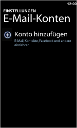 Nokia Lumia 800 - E-Mail - Konto einrichten - 1 / 1