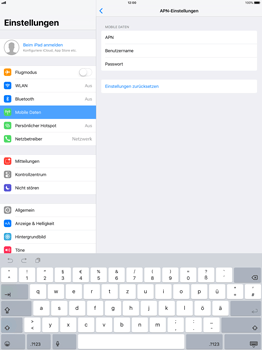 Apple iPad Pro 12.9 inch - Internet - Manuelle Konfiguration - 1 / 1