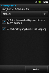 Sony Xperia Go - E-Mail - Konto einrichten - 0 / 0