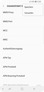 Samsung Galaxy S9 - Internet - Manuelle Konfiguration - 17 / 38