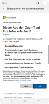 Samsung Galaxy S10 - E-Mail - Konto einrichten (outlook) - 9 / 16