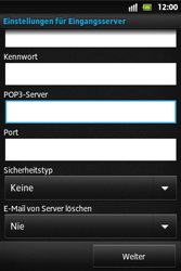 Sony Xperia Go - E-Mail - Konto einrichten - 1 / 1