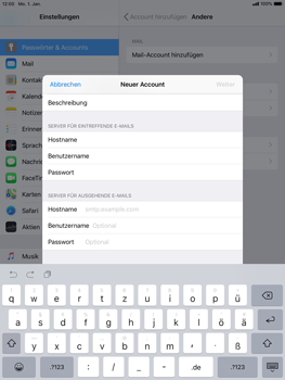 Apple iPad Air 2 - E-Mail - Konto einrichten - 13 / 30