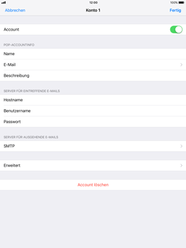 Apple iPad Pro 9.7 inch - E-Mail - Konto einrichten - 0 / 0