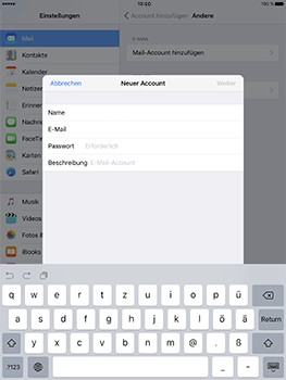 Apple iPad Pro 9.7 inch - E-Mail - Konto einrichten - 1 / 1