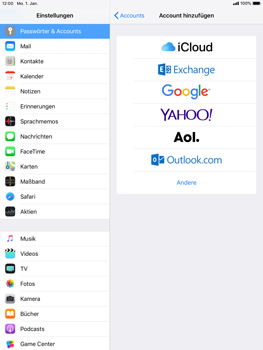 Apple iPad Pro 9.7 inch - E-Mail - Konto einrichten - 5 / 27