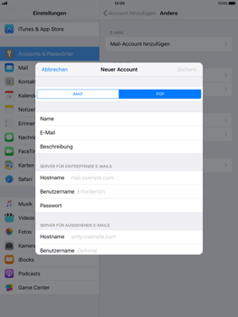 Apple iPad Pro 9.7 inch - E-Mail - Konto einrichten - 1 / 1