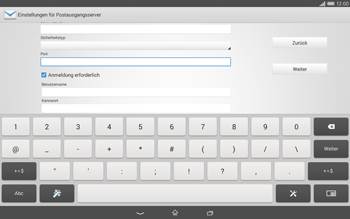Sony Xperia Tablet Z2 LTE - E-Mail - Konto einrichten - 0 / 0