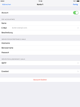 Apple iPad Pro 9.7 inch - E-Mail - Konto einrichten - 0 / 0