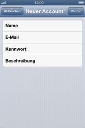 Apple iPhone 4 S - E-Mail - Konto einrichten - 0 / 0