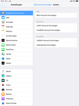 Apple iPad Air 2 - E-Mail - Konto einrichten - 6 / 30