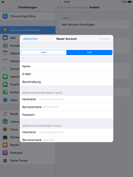 Apple iPad Air - E-Mail - Konto einrichten - 1 / 1