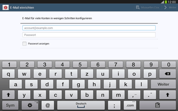 Samsung Galaxy Tab 3 10-1 LTE - E-Mail - Konto einrichten - 1 / 1