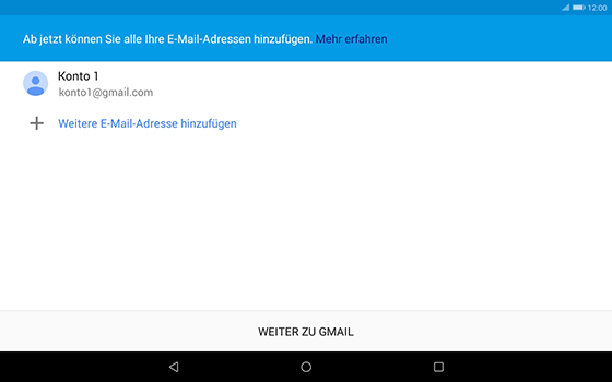 Huawei MediaPad T3 (10.0) LTE - E-Mail - Konto einrichten (gmail) - 2 / 2
