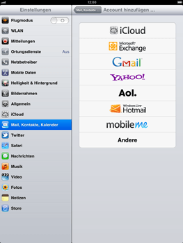 Apple iPad 2 - E-Mail - Konto einrichten - 3 / 3