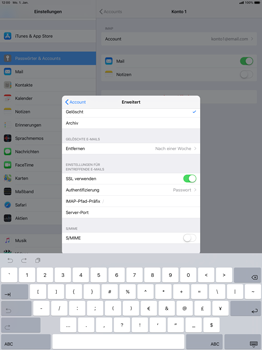 Apple iPad Pro 12.9 inch - E-Mail - Konto einrichten - 25 / 30