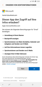 Samsung Galaxy Note9 - E-Mail - Konto einrichten (outlook) - 9 / 14