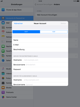Apple iPad Pro 9.7 inch - E-Mail - Konto einrichten - 0 / 0