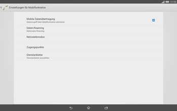 Sony Xperia Tablet Z2 LTE - Internet - Manuelle Konfiguration - 7 / 19