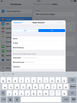 Apple iPad Mini 4 - E-Mail - Konto einrichten - 2 / 2