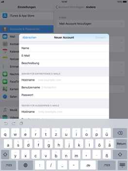 Apple iPad Air - E-Mail - Konto einrichten - 2 / 2