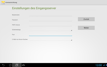 Asus Padfone 2 - E-Mail - Konto einrichten - 1 / 1
