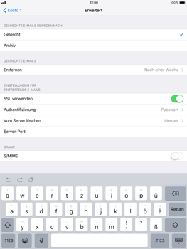 Apple iPad Mini 4 - E-Mail - Konto einrichten - 1 / 1