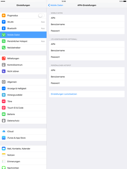 Apple iPad Pro 12.9 inch - Internet - Manuelle Konfiguration - 0 / 0