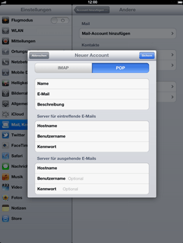 Apple iPad 3 - E-Mail - Konto einrichten - 13 / 22