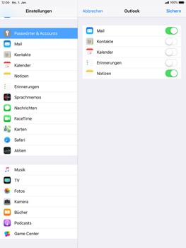 Apple iPad mini 2 - E-Mail - Konto einrichten (outlook) - 9 / 12