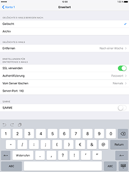 Apple iPad Mini 4 - E-Mail - Konto einrichten - 2 / 2