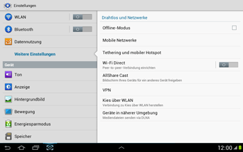 Samsung Galaxy Note 10-1 - Internet - Manuelle Konfiguration - 5 / 22