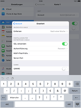 Apple iPad Mini 4 - E-Mail - Konto einrichten - 26 / 32