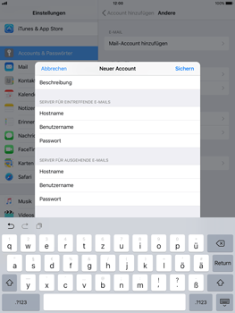 Apple iPad Pro 9.7 inch - E-Mail - Konto einrichten - 1 / 1