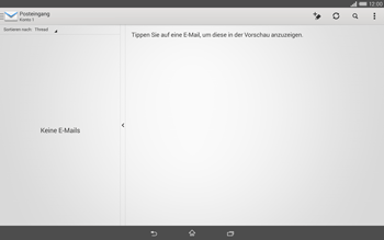 Sony Xperia Tablet Z2 LTE - E-Mail - Konto einrichten - 2 / 2
