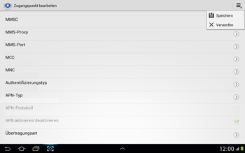 Samsung Galaxy Note 10-1 - Internet - Manuelle Konfiguration - 14 / 22