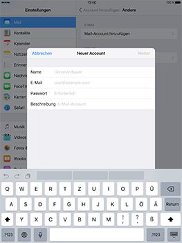 Apple iPad Pro 9.7 inch - E-Mail - Konto einrichten - 0 / 0