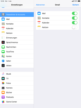 Apple iPad Air - E-Mail - Konto einrichten (gmail) - 8 / 11