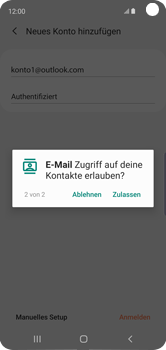 Samsung Galaxy S10e - E-Mail - Konto einrichten (outlook) - 12 / 16