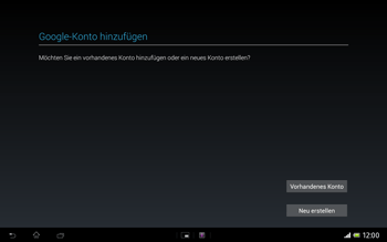 Sony Xperia Tablet Z LTE - Apps - Konto anlegen und einrichten - 4 / 27