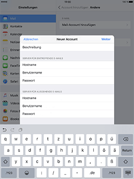 Apple iPad Pro 9.7 inch - E-Mail - Konto einrichten - 1 / 1